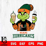 Miami Hurricanes Grinch 2 coffee Svg Eps Dxf Png File, Digital Download, Instant Download