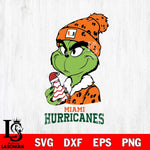 Miami Hurricanes Grinch Tree Cake Svg Eps Dxf Png File, Digital Download, Instant Download