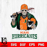 Miami Hurricanes Jason Voorhees 2 Svg Eps Dxf Png File, Digital Download