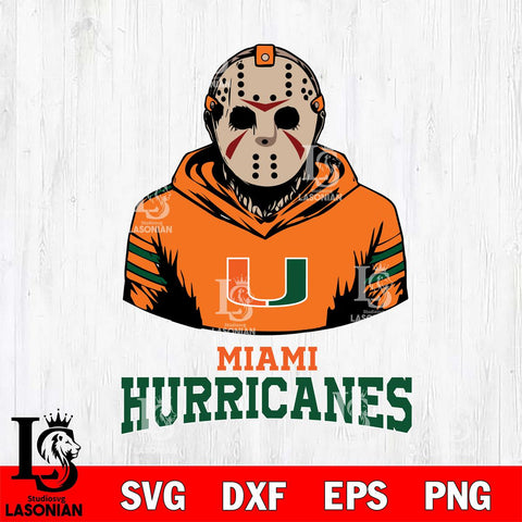 Miami Hurricanes Jason Voorhees 4 Svg Eps Dxf Png File, Digital Download