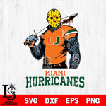 Miami Hurricanes Jason Voorhees 7 Svg Eps Dxf Png File, Digital Download