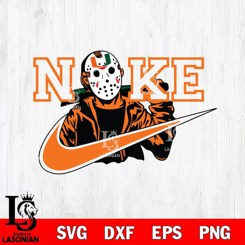 Miami Hurricanes Jason Voorhees Nike Svg Eps Dxf Png File, Digital Download, Instant Download