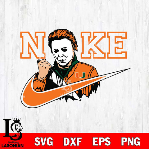 Miami Hurricanes Michael Myers Nike Svg Eps Dxf Png File, Digital Download, Instant Download