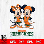 Miami Hurricanes Mickey Minnie Mouse rugby ball Svg Eps Dxf Png File, NCAA svg , File Cut , Digital Download , Instant Download, Cut Svg Files