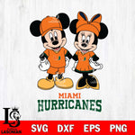 Miami Hurricanes Mickey Minnie Rugby Svg Eps Dxf Png File, NCAA svg , File Cut , Digital Download , Instant Download, Cut Svg Files