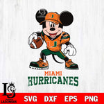 Miami Hurricanes Mikey Mouse Disney, Svg Eps Dxf Png File, Digital Download