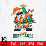 Miami Hurricanes Santa Claus Ugly Christmas Svg dxf eps png pdf file,NCAA svg,Digital Download,Cricut file