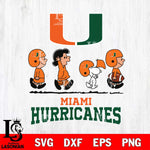 Miami Hurricanes Snoopy Sport 12 Svg Eps Dxf Png File, Digital Download