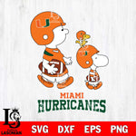 Miami Hurricanes Snoopy Sport Svg Eps Dxf Png File, Digital Download