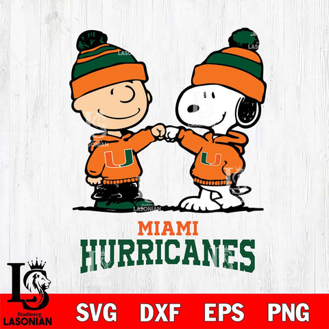 Miami Hurricanes Snoopy Sport 9 Svg Eps Dxf Png File, Digital Download