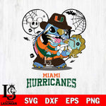 Miami Hurricanes Stitch Freddy Krueger Halloween Svg Eps Dxf Png File, Digital Download, Instant Download