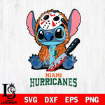 Miami Hurricanes Stitch Jason Voorhees Svg Eps Dxf Png File, NCAA svg, Digital Download, Instant Download