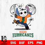 Miami Hurricanes Stitch jason voorhees Halloween Svg Eps Dxf Png File, Digital Download, Instant Download