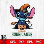 Miami Hurricanes Stitch witch Svg Eps Dxf Png File, NCAA svg, Digital Download, Instant Download