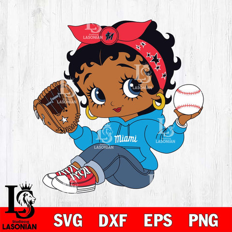 Miami Marlins Betty Boop MLB Svg Eps Dxf Png File,MLB svg, Digital Download, Instant Download