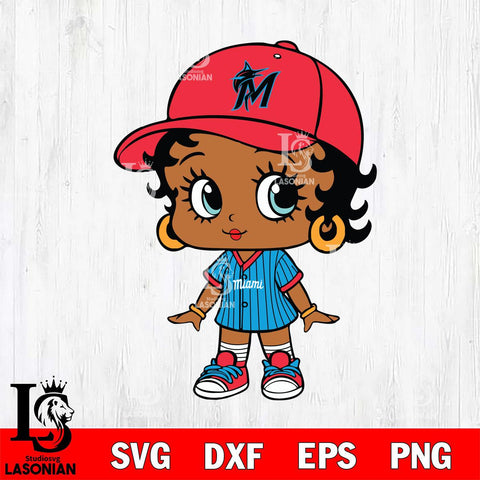 Miami Marlins Betty Boop MLB 4 Svg Eps Dxf Png File,MLB svg, Digital Download, Instant Download