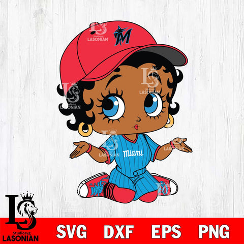 Miami Marlins Betty Boop MLB 6 Svg Eps Dxf Png File,MLB svg, Digital Download, Instant Download