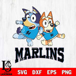 Miami Marlins Bluey & Bingo 13 Svg Eps Dxf Png File, MLB svg, Digital Download, Instant Download