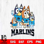 Miami Marlins Bluey & Bingo 14 Svg Eps Dxf Png File, MLB svg, Digital Download, Instant Download