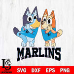 Miami Marlins Bluey & Bingo 15 Svg Eps Dxf Png File, MLB svg, Digital Download, Instant Download