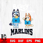 Miami Marlins Bluey & Bingo 4 Svg Eps Dxf Png File, MLB svg, Digital Download, Instant Download