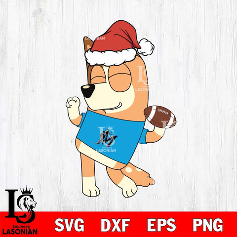 Miami Marlins Bluey Chilli Christmas Svg Eps Dxf Png File, Digital Download, Instant Download