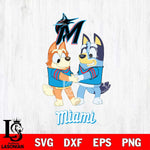 Miami Marlins Bluey Chilli Dance Svg Eps Dxf Png File, Digital Download, Instant Download