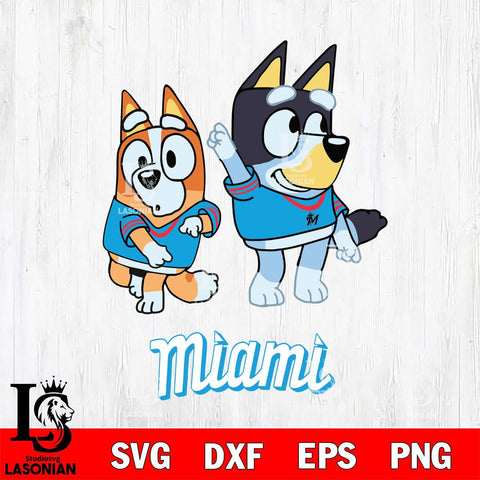 Miami Marlins Bluey Chilli Mode Dance Svg Eps Dxf Png File, Digital Download, Instant Download