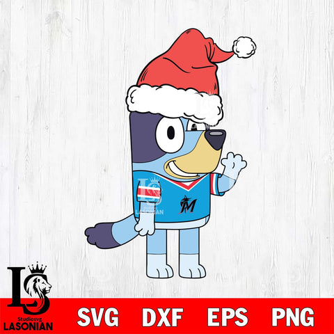 Miami Marlins Bluey Christmas Svg Eps Dxf Png File, Digital Download, Instant Download