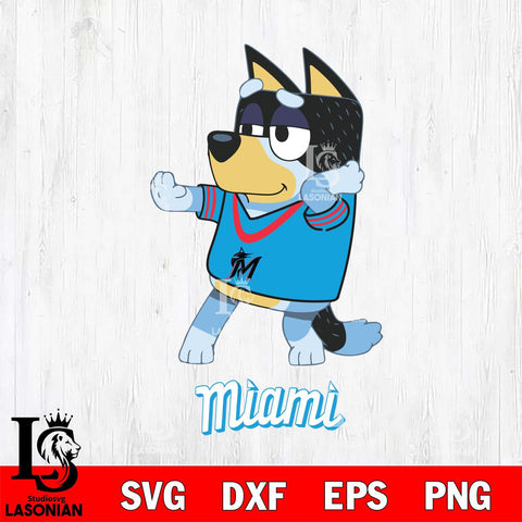 Miami Marlins Bluey Dad Dance Svg Eps Dxf Png File, Digital Download, Instant Download