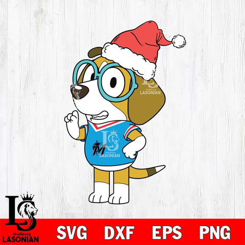 Miami Marlins Bluey Honey Christmas Svg Eps Dxf Png File, Digital Download, Instant Download