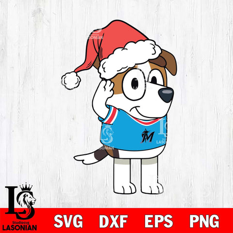 Miami Marlins Bluey Jack Christmas Svg Eps Dxf Png File, Digital Download, Instant Download