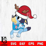 Miami Marlins Bluey Santa Claus Christmas Svg Eps Dxf Png File, Digital Download, Instant Download