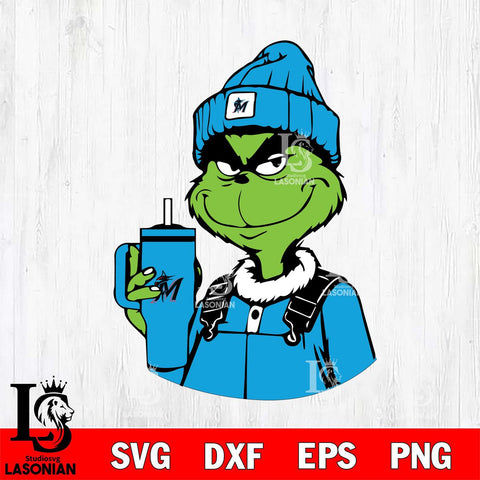 Miami Marlins Boujee Grinch 2 Svg Eps Dxf Png File, Digital Download, Instant Download