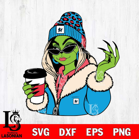 Miami Marlins Boujee Grinch 9 Svg Eps Dxf Png File, Digital Download, Instant Download