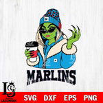 Miami Marlins Boujee Grinch Girls Christmas Cut Files Cricut, Svg Dxf Eps Png file , Silhouette