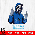 Miami Marlins Ghostface Svg Eps Dxf Png File, Digital Download, Instant Download