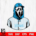 Miami Marlins Ghostface 4 Svg Eps Dxf Png File, Digital Download, Instant Download