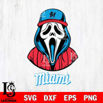 Miami Marlins Ghostface 5 Svg Eps Dxf Png File, Digital Download, Instant Download