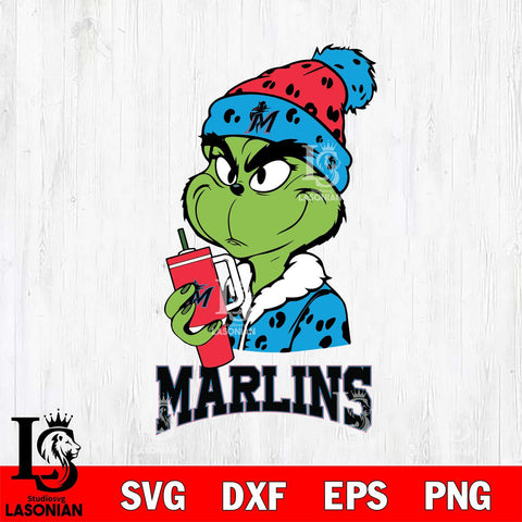 Miami Marlins Grinch Bougie Leopard Svg Eps Dxf Png File, Digital Download, Instant Download