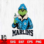 Miami Marlins Grinch Christmas Cut Files Cricut, Svg Dxf Eps Png file , Silhouette