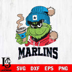 Miami Marlins Grinch Cofffe Hoodie Cut Files Cricut, Svg Dxf Eps Png file , Silhouette