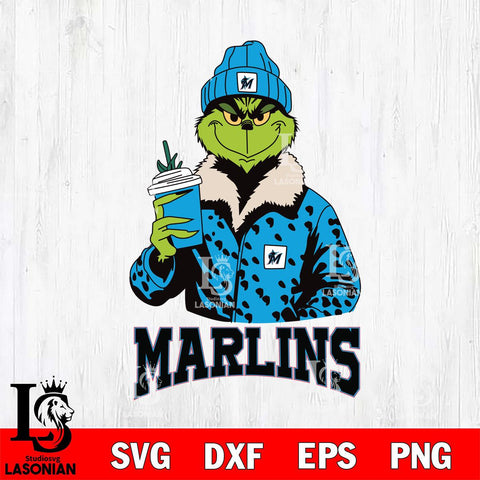 Miami Marlins Grinch Leopard Svg Eps Dxf Png File, Digital Download, Instant Download