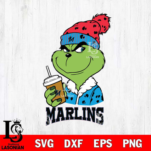 Miami Marlins Grinch hat Svg Eps Dxf Png File, Digital Download, Instant Download