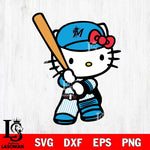 Miami Marlins Hello Kitty 2 Svg Eps Dxf Png File, Digital Download, Instant Download