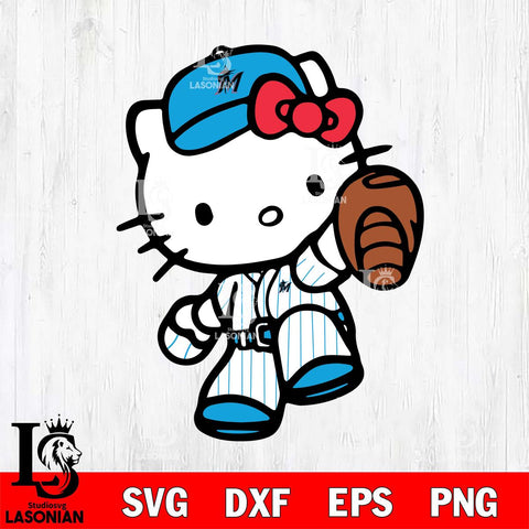 Miami Marlins Hello Kitty 3 Svg Eps Dxf Png File, Digital Download, Instant Download