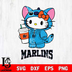 Miami Marlins Hello Kitty Stitch Svg Eps Dxf Png File, MLB svg, Digital Download, Instant Download