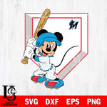 Miami Marlins Mickey 3 Svg Eps Dxf Png File, Digital Download, Instant Download