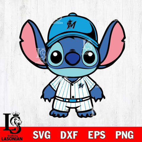 Miami Marlins Stitch Svg Eps Dxf Png File, Digital Download, Instant Download