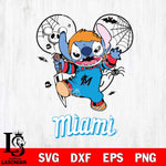 Miami Marlins Stitch Michael Halloween Svg Eps Dxf Png File, Digital Download, Instant Download